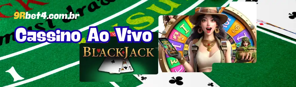 Banner do 9RBet Cassino Ao Vivo com Roleta e Blackjack