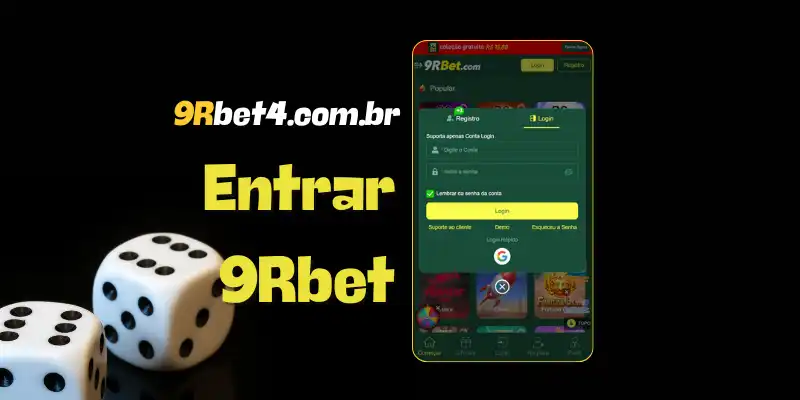 Tela de login 9RBet